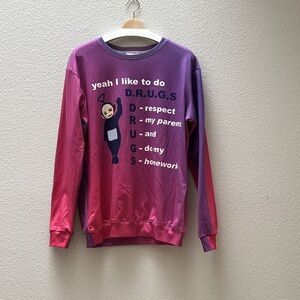 NWOT⛱️JAGY - Purple Ombre Teletubby Graphic Crewneck Sweatshirt - M